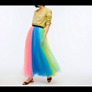 Amazing J Crew Rainbow Tulle Skirt!